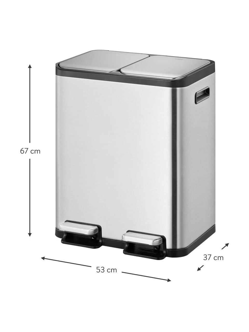 Abfalleimer EcoCasa mit Pedal-Funktion, 2x30L, B 53 x H 67 cm, 2 x 30 LNur noch wenige verfügbar 3 Abfalleimer EcoCasa mit Pedal-Funktion, 2x30L, B 53 x H 67 cm, 2 x 30 LNur noch wenige verfügbar – Bild 3