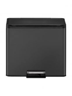 Abfalleimer Essential mit Pedal-Funktion in Schwarz, 20 L + 9 L, B 46 x H 41 cm, 20 L + 9 L
