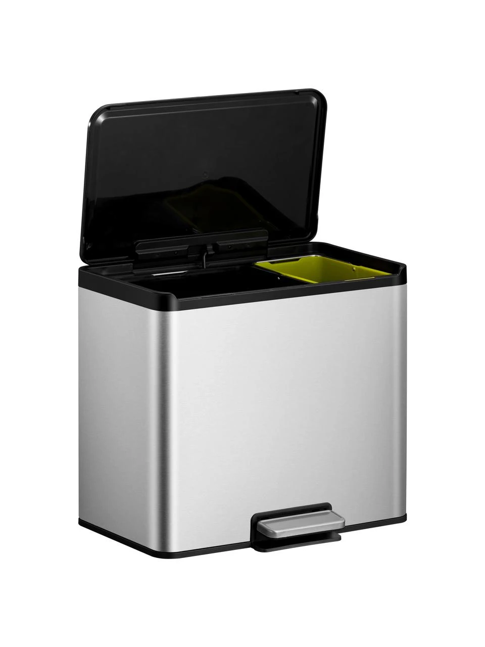 Abfalleimer Essential mit Pedal-Funktion in Silberfarben, 20 L + 9 L, B 46 x H 41 cm, 20 L + 9 L 4 Abfalleimer Essential mit Pedal-Funktion in Silberfarben, 20 L + 9 L, B 46 x H 41 cm, 20 L + 9 L – Bild 4