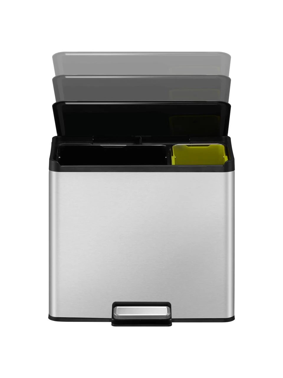 Abfalleimer Essential mit Pedal-Funktion in Silberfarben, 20 L + 9 L, B 46 x H 41 cm, 20 L + 9 L 6 Abfalleimer Essential mit Pedal-Funktion in Silberfarben, 20 L + 9 L, B 46 x H 41 cm, 20 L + 9 L – Bild 6