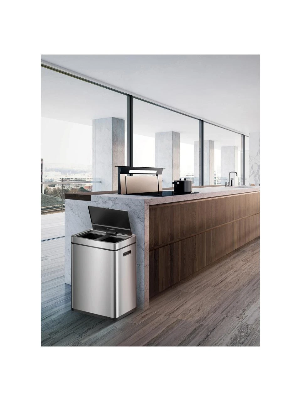 Abfalleimer Mirage mit Sensor-Funktion, 2x30 L, B 49 x H 66 cm, 2 x 30 L 2 Abfalleimer Mirage mit Sensor-Funktion, 2x30 L, B 49 x H 66 cm, 2 x 30 L – Bild 2