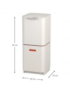 Joseph Joseph Abfalleimer Totem mit separater Recycling-Einheit, 2 x 20 L, B 30 x H 76 cm -Küche Geschäft Abfalleimer Totem mit separater Recycling Einheit 2 x 20 L 2