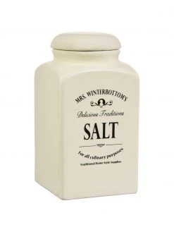 BUTLERS Aufbewahrungsdose Mrs Winterbottoms Salt, &Oslash; 11 x H 21 cm, Ø 11 x H 21 cm, 1,3 L -Küche Geschäft Aufbewahrungsdose Mrs Winterbottoms Salt O 11 x H 21 cm 3