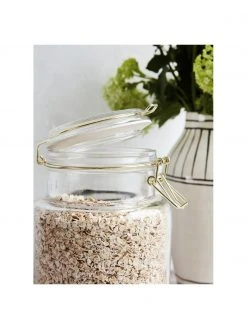 House Doctor Aufbewahrungsdose Vario mit goldenen Applikationen, verschiedene Gr&ouml;&szlig;en, Ø 13 x H 24 cm, 1,9 L -Küche Geschäft Aufbewahrungsdose Vario mit goldenen Applikationen verschiedene Grossen 4