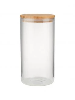 BUTLERS Aufbewahrungsdose Woodlock mit Deckel aus Buchenholz, Ø 11 x H 28 cm, 2.3 L