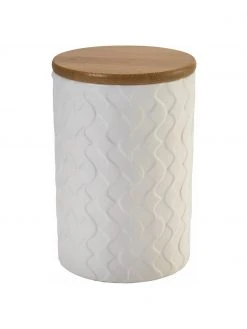 Villa D'Este Home Tivoli Aufbewahrungsdosen Geometry mit Strukturmuster, 3er Set, Ø 10 x H 15 cm -Küche Geschäft Aufbewahrungsdosen Geometry mit Strukturmuster 3er Set 3