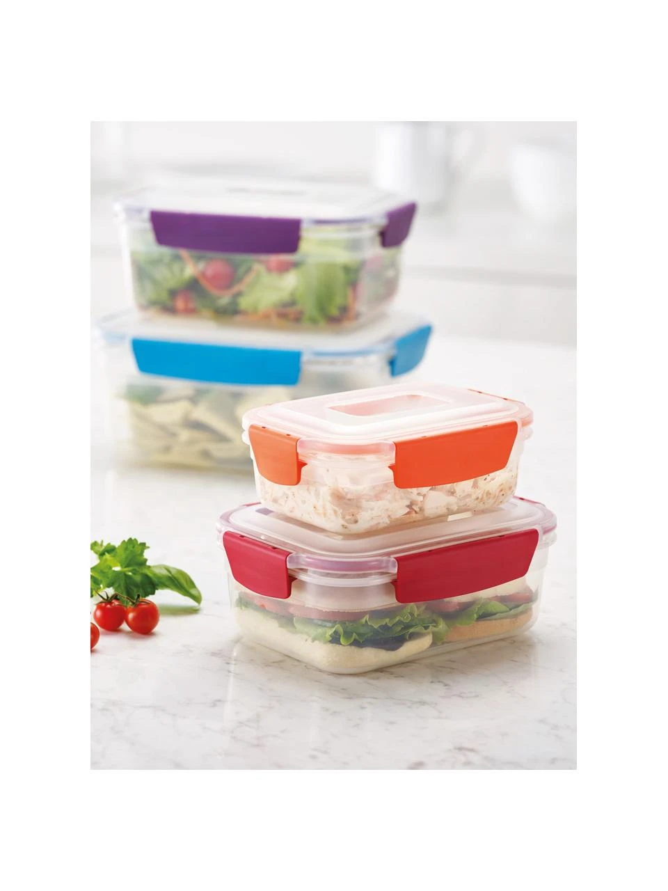 Aufbewahrungsdosen-Set Nest™, 4er-Set, Polypropylen, Transparent, Mehrfarbig, Set mit verschiedenen Größen Joseph Joseph Aufbewahrungsdosen-Set Nest™, 4er-Set, Set mit verschiedenen Größen -Küche Geschäft Aufbewahrungsdosen Set Nesttm 4er Set 1