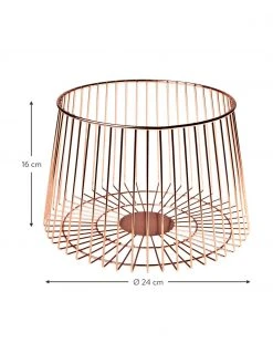 Aufbewahrungskorb Basket in Kupfer, Ø 24 x H 16 cm -Küche Geschäft Aufbewahrungskorb Basket in Kupfer 2