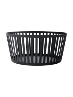 Yamazaki Aufbewahrungskorb Tower in Schwarz, verschiedene Größen, Ø 22 x H 10 cm