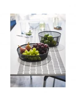 Yamazaki Aufbewahrungskorb Tower in Schwarz, verschiedene Größen, Ø 22 x H 10 cm -Küche Geschäft Aufbewahrungskorb Tower in Schwarz verschiedene Grossen 4