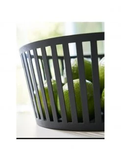 Yamazaki Aufbewahrungskorb Tower in Schwarz, verschiedene Größen, Ø 22 x H 10 cm -Küche Geschäft Aufbewahrungskorb Tower in Schwarz verschiedene Grossen 5