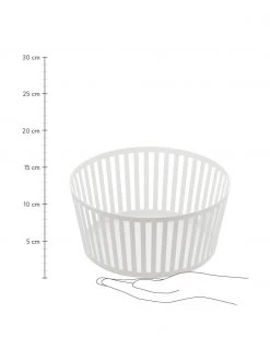Yamazaki Aufbewahrungskorb Tower in Wei&szlig;, verschiedene Gr&ouml;&szlig;en, Ø 22 x H 10 cm -Küche Geschäft Aufbewahrungskorb Tower in Weiss verschiedene Grossen 2