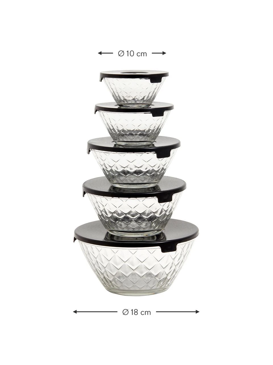 Nordal Aufbewahrungsschälchen Marco, 5er-Set, Set mit verschiedenen Größen 2 Nordal Aufbewahrungsschälchen Marco, 5er-Set, Set mit verschiedenen Größen – Bild 2