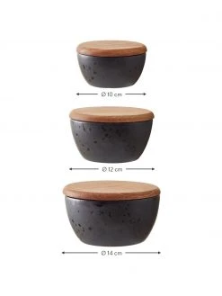 Bitz Aufbewahrungsschalen-Set Gasper mit Holzdeckel, 3-tlg., Set mit verschiedenen Größen -Küche Geschäft Aufbewahrungsschalen Set Gasper mit Holzdeckel 3 tlg 8