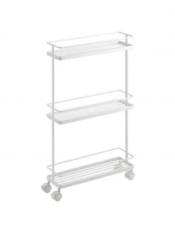 Yamazaki Aufbewahrungswagen Tower in Weiß, B 38 x H 66 cm