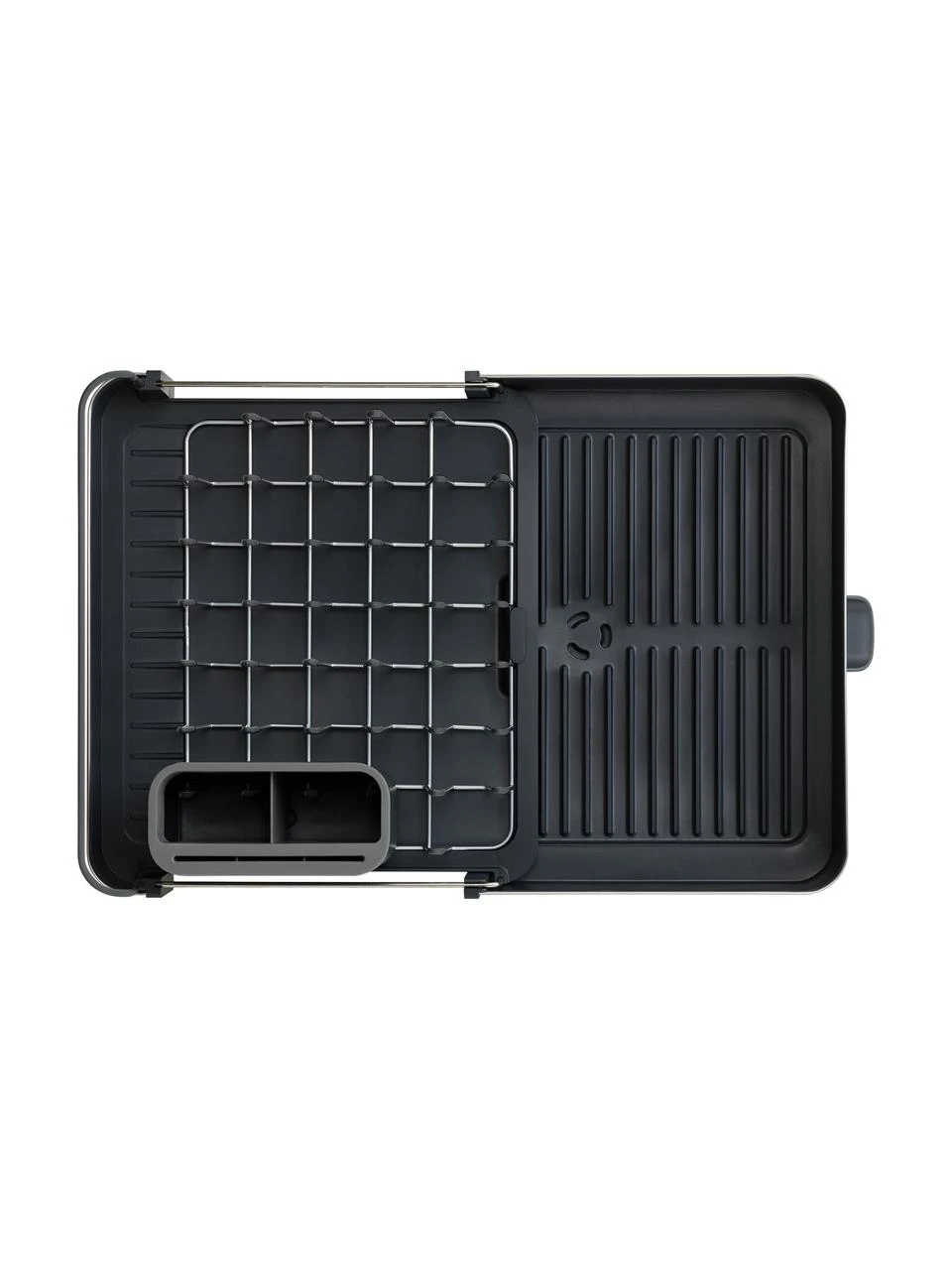 Ausziehbares Abtropfgestell Extend mit verstellbaren Wasserauslauf, Stahl, Polypropylen (PP), Dunkelgrau, Edelstahl, B 36 x H 16 cm Joseph Joseph Ausziehbares Abtropfgestell Extend mit verstellbaren Wasserauslauf, B 36 x H 16 cmNur noch wenige verfügbar -Küche Geschäft Ausziehbares Abtropfgestell Extend mit verstellbaren Wasserauslauf 4