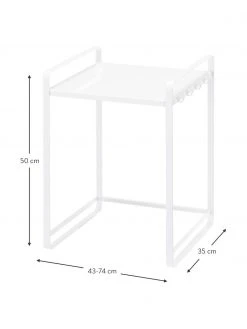 Yamazaki Ausziehbares Küchenregal Tower in Weiß, B 43-74 x H 50 cm -Küche Geschäft Ausziehbares Kuchenregal Tower in Weiss 2