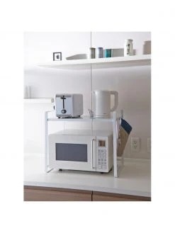 Yamazaki Ausziehbares Küchenregal Tower in Weiß, B 43-74 x H 50 cm -Küche Geschäft Ausziehbares Kuchenregal Tower in Weiss 4