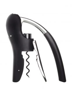 Blomus Automatischer Korkenzieher Leverman in Schwarz, B 14 x H 15 cm