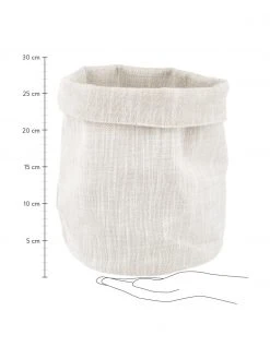 Baumwoll-Brotkorb Kari in Beige, Ø 30 x H 26 cm -Küche Geschäft Baumwoll Brotkorb Kari in Beige 2