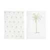 Bloomingville Baumwoll-Geschirrtücher Nala mit Palmenmotiv, 2 Stück, B 50 x L 70 cm