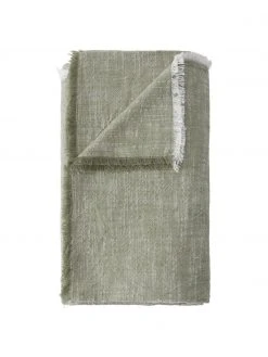 Baumwoll-Tischdecke Ivory mit Fransen, Für 6 - 10 Personen (B 145 x L 250 cm)