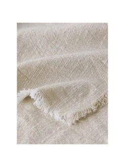 Baumwoll-Tischdecke Ivory mit Fransen, Für 6 - 10 Personen (B 145 x L 250 cm) -Küche Geschäft Baumwoll Tischdecke Ivory mit Fransen 5