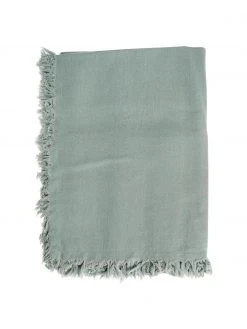 Cote Table Baumwoll-Tischdecke Nalia in Salbeigrün mit Fransen, Für 4 - 6 Personen (B 160 x L 160 cm)Nur noch 1 Artikel verfügbar