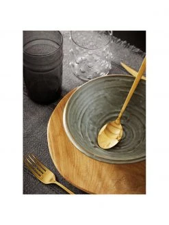 Madam Stoltz Baumwoll-Tischläufer Ripo in Dunkelgrau meliert, B 40 x L 140 cm -Küche Geschäft Baumwoll Tischlaufer Ripo in Dunkelgrau meliert 2