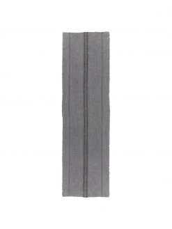 Madam Stoltz Baumwoll-Tischläufer Ripo in Dunkelgrau meliert, B 40 x L 140 cm -Küche Geschäft Baumwoll Tischlaufer Ripo in Dunkelgrau meliert 3