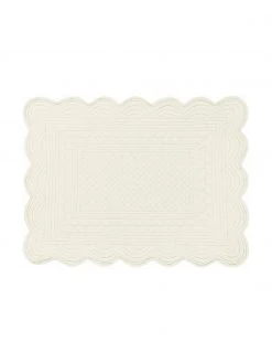 Cote Table Baumwoll-Tischsets Boutis in Cremeweiß, 2 Stück, B 34 x L 48 cm