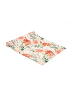 Magma Baumwolle-Tischläufer Mongabay mit Blumen-Muster, B 40 x L 145 cm