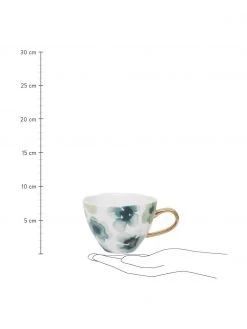 Urban Nature Culture Bemalte Tasse Good Morning mit goldenem Griff, Ø 11 x H 8 cm, 350 ml -Küche Geschäft Bemalte Tasse Good Morning mit goldenem Griff 2