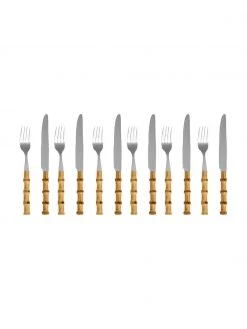 Besteck-Set Bami aus Bambusholz, 6 Personen (12-tlg.) -Küche Geschäft Besteck Set Bami aus Bambusholz 6 Personen 12 tlg 3