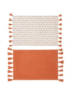 Sema Boho Tischsets Earth Notes mit Fransen, B 30 x L 45 cm