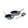 Bratpfannen Mayflower in Blau mit Pfannenschaufel, 3er-Set, Set mit verschiedenen Größen