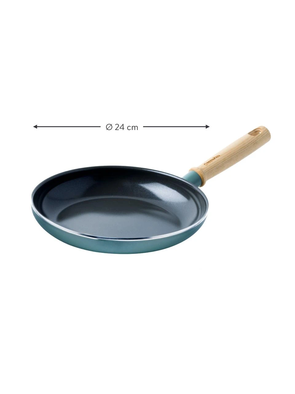 Bratpfannen Mayflower in Blau mit Pfannenschaufel, 3er-Set, Set mit verschiedenen Größen 3 Bratpfannen Mayflower in Blau mit Pfannenschaufel, 3er-Set, Set mit verschiedenen Größen – Bild 3