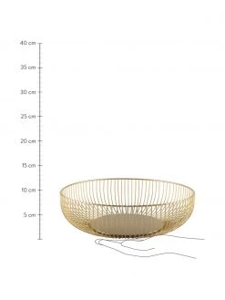 Brotkorb Alice in Gold, Ø 28 x H 8 cm -Küche Geschäft Brotkorb Alice in Gold 2