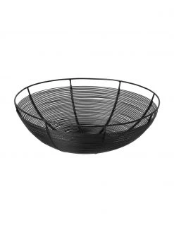 Broste Copenhagen Brotkorb Nina in Schwarz, Ø 30 x H 10 cm