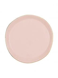 Urban Nature Culture Brotteller Good Morning in Rosa mit Goldrand, Ø 17 cm, Ø 17 cm