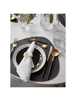 Urban Nature Culture Brotteller Good Morning in Schwarz mit goldfarbenem Rand, Ø 17 cm, Ø 17 cm -Küche Geschäft Brotteller Good Morning in Schwarz mit goldfarbenem Rand O 17 cm 3