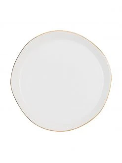 Urban Nature Culture Brotteller Good Morning in Weiß mit Goldrand, Ø 17 cm, Ø 17 cm