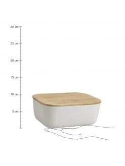 Rig-Tig Butterdose Box-It in Hellgrau mit Bambusdeckel, B 16 x H 6 cm -Küche Geschäft Butterdose Box It in Hellgrau mit Bambusdeckel 2