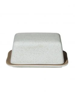 Asa Butterdose Caja in Braun/Beige matt, B 16 cm x H 7 cm