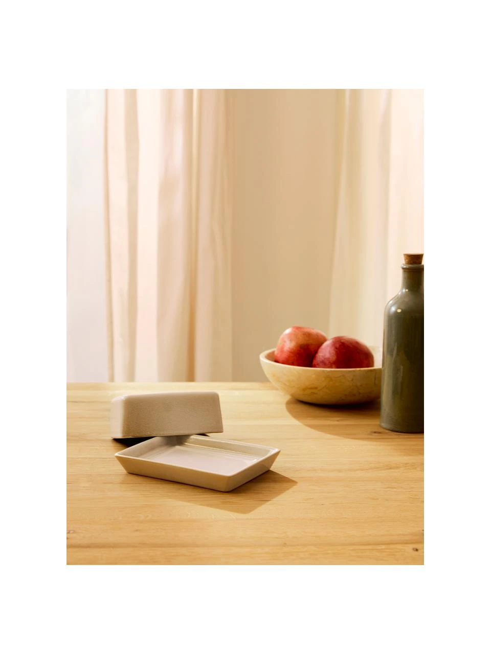 Butterdose Saisons aus Steingut in Beige, Steingut, Beige, B 17 x H 7 cm Asa Butterdose Saisons aus Steingut in Beige, B 17 x H 7 cm -Küche Geschäft Butterdose Saisons aus Steingut in Beige 3