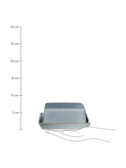 Asa Butterdose Saisons aus Steingut in Blau, B 17 x H 7 cm -Küche Geschäft Butterdose Saisons aus Steingut in Blau 2