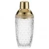 Bloomingville Cocktail-Shaker Jolin in Transparent/Gold, Ø 8 x H 20 cm