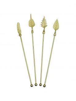 Cocktailstäbchen Bar Craft in Gold, 4er-Set, L 20 cm