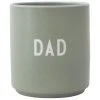 Design Letters Design Becher Favourite DAD/LOVE mit unterschiedlichen Schriftzug auf Vorder- & Rückseite, Ø 8 x H 9 cm, 250 ml