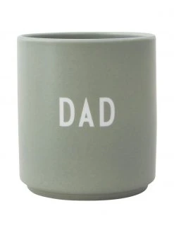 Design Letters Design Becher Favourite DAD/LOVE mit unterschiedlichen Schriftzug auf Vorder- & Rückseite, Ø 8 x H 9 cm, 250 ml